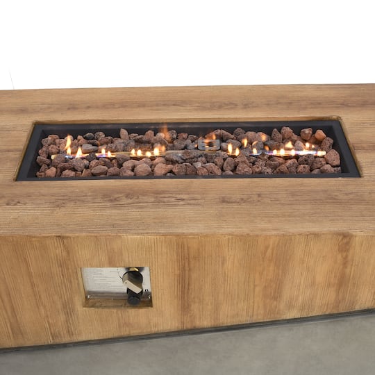 Brown Mgo Rustic Propane Fire Pit Table, Halsted Fire Pit